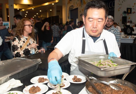 chef plating food