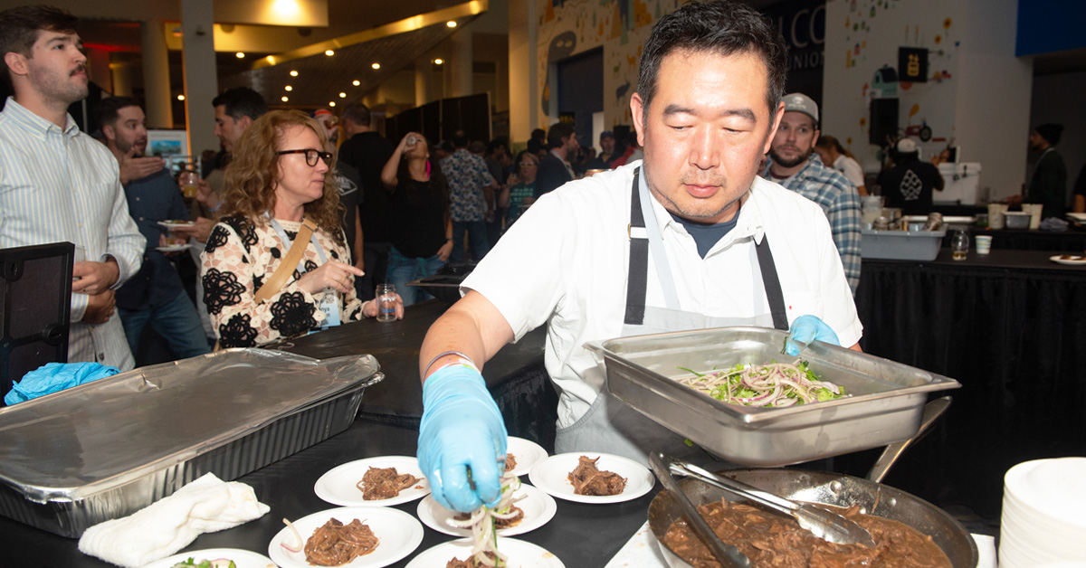 chef plating food