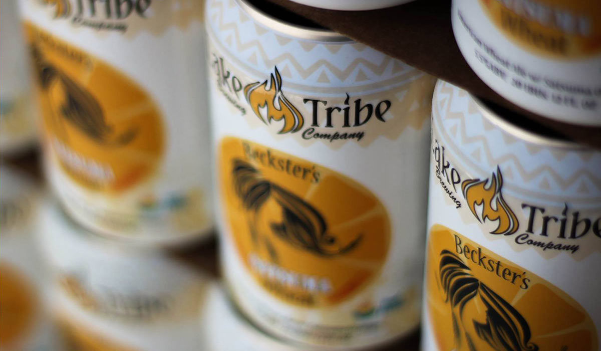 Lake Tribe Brewing's Beckster’s Wheat Ale beer cans